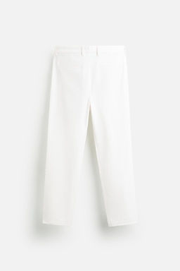 TEXTURED REGULAR FIT TROUSERS - Zara фото 8