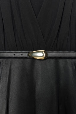 MIDI DRESS WITH CONTRAST BELT - Zara фото 9