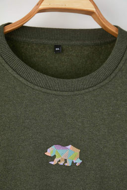 TRENDYOL MAN Siyah Buyuk Beden Oversize/Genis Kesim Hayvan Nak?s Ici Polar/S?cak Tutan Sweatshirt TMNAW24AO00011 - Trendyolmilla фото 18