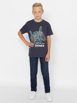 CRB wear/CWJB 63721-48-388 Футболка для мальчика,темно-серый/Ex.Cherubino  фото 2