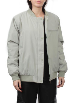 H24-608 LT. OLIVE Куртка бомбер демисезонная женская (100 гр. синтепон) - Fashion фото 6