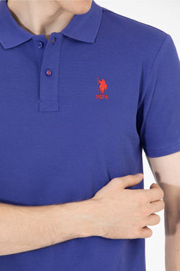 U. S. Polo Assn Мужская синяя базовая футболка с воротником-поло - U.s. polo assn фото 8