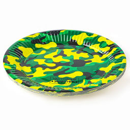 Посуда бумажная одноразовая Военный, 12 стаканов, 12 тарелок - Страна карнавалия фото 7