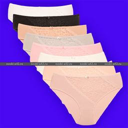 Цена за 5 шт. Трусы женские Турция большие размеры арт. 63650 (80002,63850) 7XL (58-60) - For you фото 4