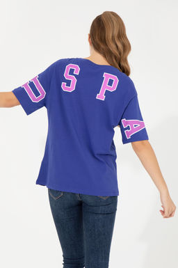 Kad_n Mavi Bisiklet Yaka Ti__rt