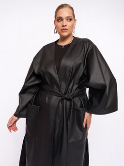 Кардиган кожаный KA05109BLK01