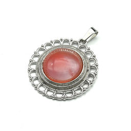 Подвеска из халцедона искусственного круг 35мм