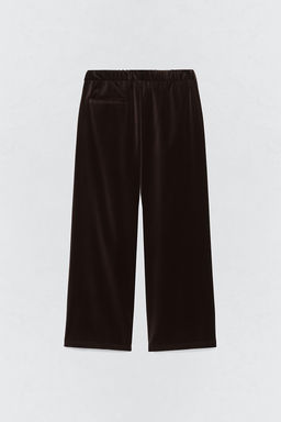 RELAXED FIT VELVET TROUSERS SOSHIOTSUKI X ZARA  фото 13