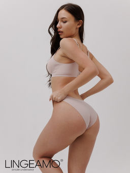 Бесшовные трусы слипы Lingeamo пудровый ВР-01 (102) фото 3