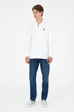 Мужской белый базовый свитшот - U.s. polo assn фото 4