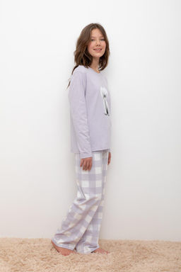 Crockid _ КБ 2830/лепесток орхидеи,клетка виши пижама для дев