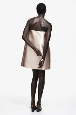 Vestido bandeau de saten - H&m фото 5