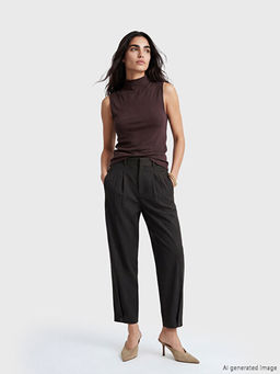 Брюки женские Loose Fit плиссированные полосатые