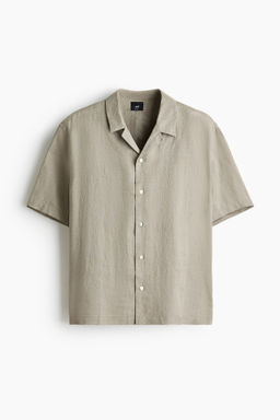 Camisa resort de lino Relaxed Fit - H&m фото 3