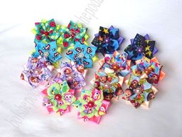 Лента репсовая с рисунком 4 см*20 ярд (SF-168/Л) белый-коричневый - Больше подарков фото 2