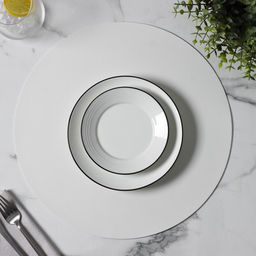 Цена за 8 шт. Салфетка сервировочная на стол «Тэм», d=38 см, белая