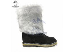 Подростковые, голубая норка, войлочная подошва,