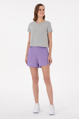 Женские сиреневые вязаные шорты Дополнительная скидка 11% в корзине