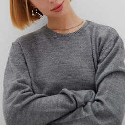Джемпер женский MINAKU: Knitwear collection, серый, размер 50-52