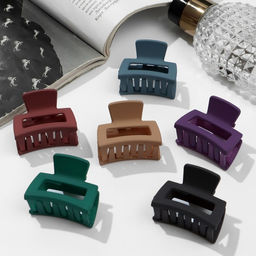 Цена за 12 шт. Крабик для волос «Матовый», геометрия мини, 4 см, МИКС