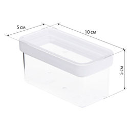 Контейнер для специй пластмассовый Степ 120мл, 10х5х5см, белый (Россия) - Домашняя мода фото 4