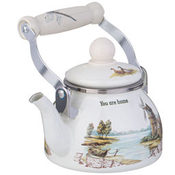 ЧАЙНИК AGNESS ЭМАЛИРОВАННЫЙ СО СЪЕМНЫМ ФИЛЬТРОМ ИЗ НЖС СЕРИЯ FAMILY HOUSE, 0,85 Л фото 5