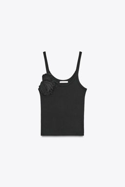 RIBBED FLORAL TOP - Zara фото 12