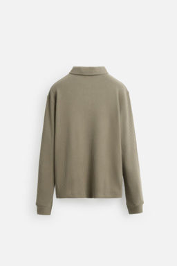 TEXTURED RIBBED POLO SHIRT - Zara фото 18