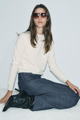 PLAIN KNIT 100% CASHMERE SWEATER - Zara фото 2