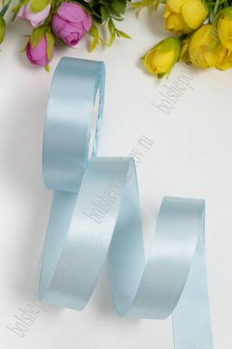 Лента атласная 2,5 см*25 ярд (SF-1357) голубой №104