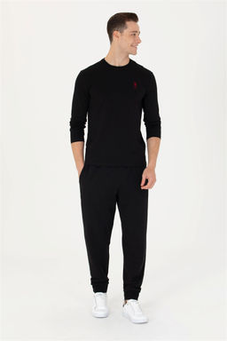 U. S. Polo Assn / Мужской черный базовый свитшот - U.s. polo assn фото 10