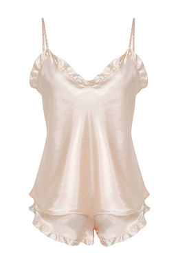 Trendyolmilla Lacivert F?rf?rl? Ip Ask?l? Saten Sortlu Dokuma Pijama Tak?m? THMSS22PT0274  фото 30