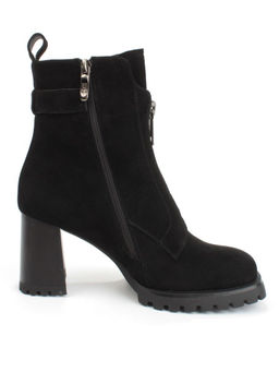 04-M3-L855 BLACK Ботильоны зимние женские (натуральная замша, натуральный мех) - Фабричный китай фото 9