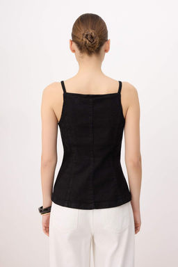 Koyu Mavi Orta Esnek Fitted Yelek TWOSS26YE00035 - Trendyolmilla фото 5