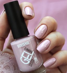 LuxVisage Лак для ногтей GEL finish тон 1(серо-розовый) 9г