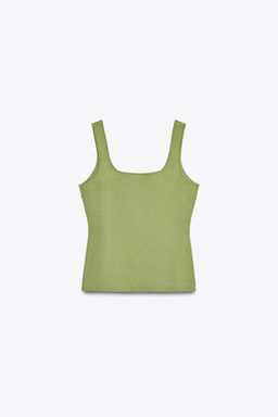 PLAIN KNIT CORSET TOP - Zara фото 7