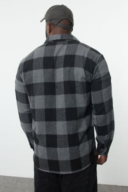 TRENDYOL MAN Buyuk Beden Regular Fit Siyah K?sl?k Kareli Oduncu Gomlek TMNAW25AX00008 - Trendyolmilla фото 10