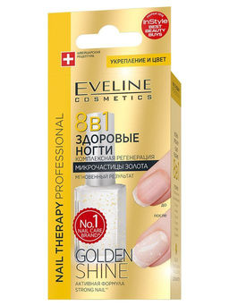 Eveline Комплексная регенерация здоровые ногти 8в1 Golden Shine Nail Nail Therapy Prof., 12 мл