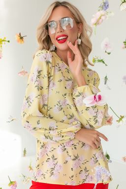 Блузон Парижанка (цветы лимончелло) - Эльза фото 3