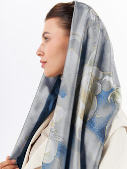 Большой, мягкий, тонкий и очень нежный двусторонний палантин с рисунком - Tantino фото 7