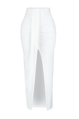 Plaj Giyim Ekru Dokuma Maxi Etek TBESS23ET00021
