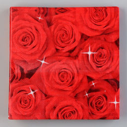 Салфетки бумажные «Букет роз», 33×33 см, набор 20 шт., красные