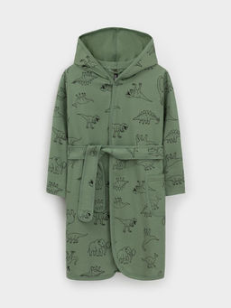 К 5763/зеленый камень,динозавры халат дет - Crockid фото 2
