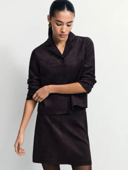 Юбка мини из искусственной замши / Zarina