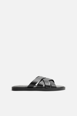 LEATHER STRAP SANDALS - Zara фото 3