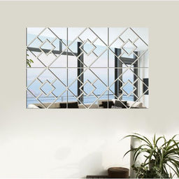 Зеркало настенное «Ромбы», на клеевой основе, акриловое, 54 детали, 40×60 см