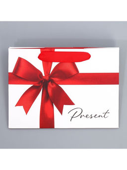 Цена за 2 шт. Пакет подарочный с широким дном, упаковка, «Подарок», 20×14×13 см