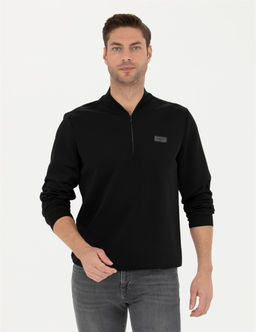 Siyah Regular Fit Sweatshirt