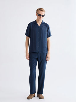 Regular Fit Resort Yaka K?sa Kollu Erkek G?mlek