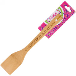 Цена за 5 шт. Лопатка бамбуковая 30*6см "Вкусной жизни" Селфи